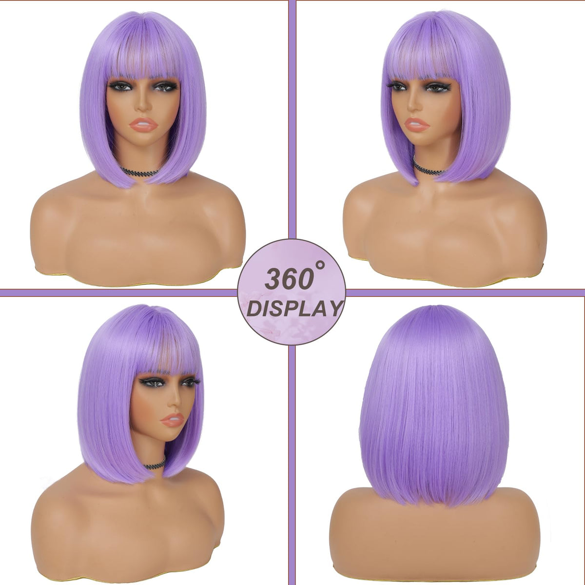 BEAUTIFA heat resistant synthetic fiber wig with soft, silky touch.