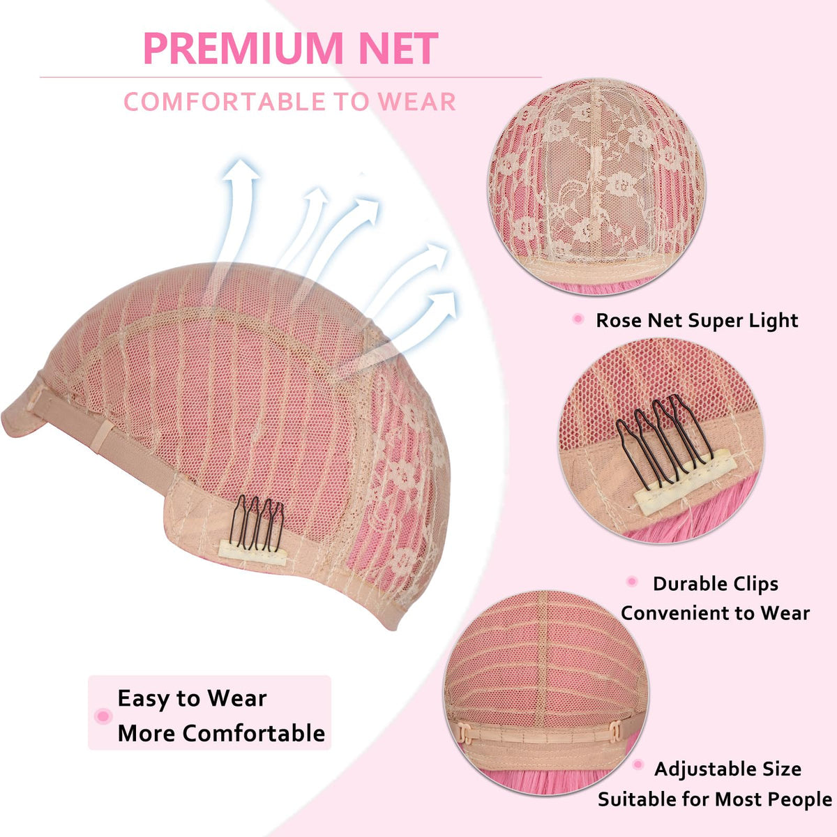 BEAUTIFA pink wig ideal for Halloween or themed occasions.