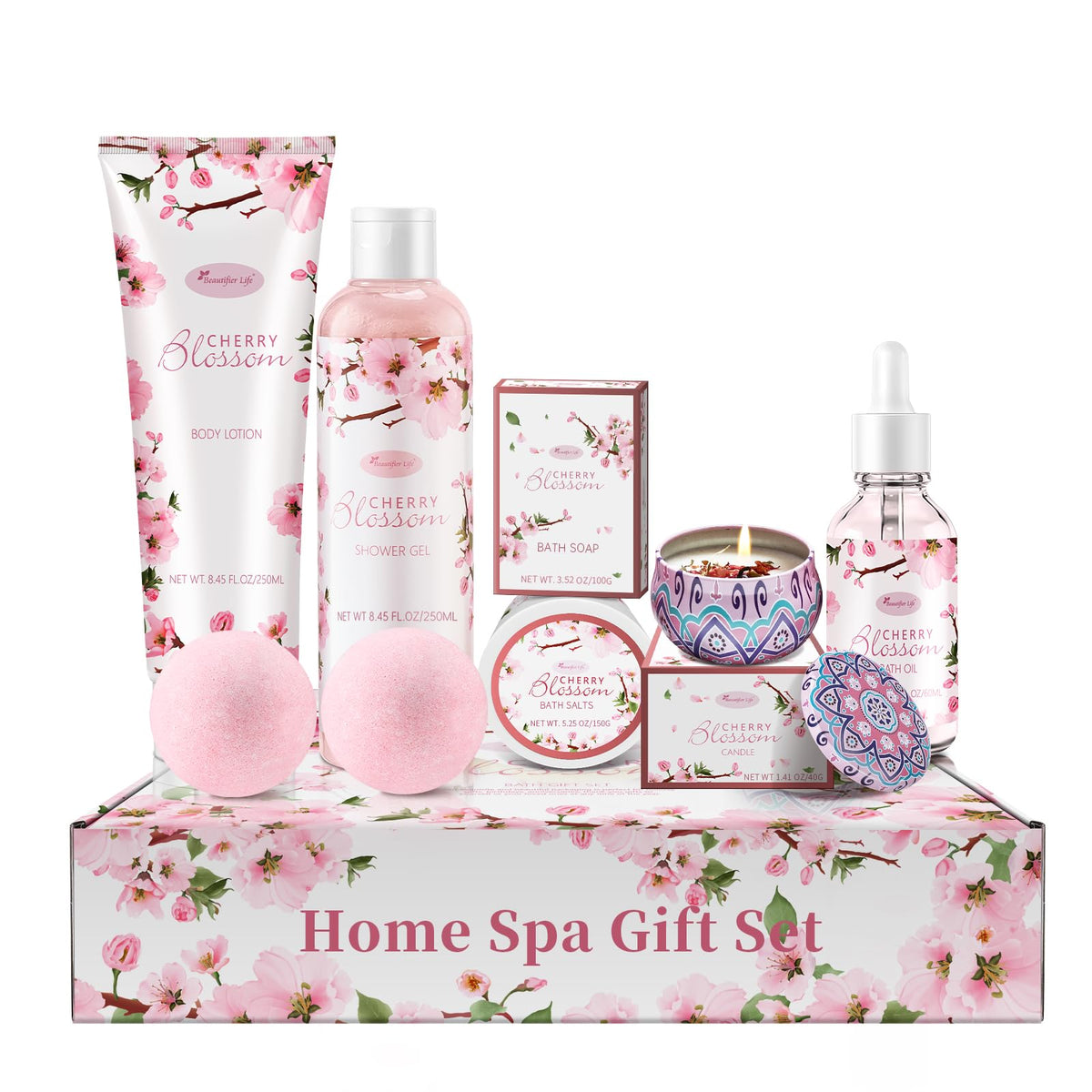 Beautifier Life cherry blossom theme evokes timeless aroma for rituals.