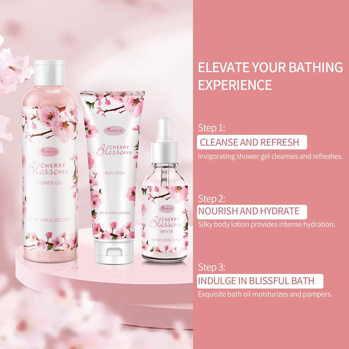 Beautifier Life soap bar delivers gentle cleansing with a floral fragrance.