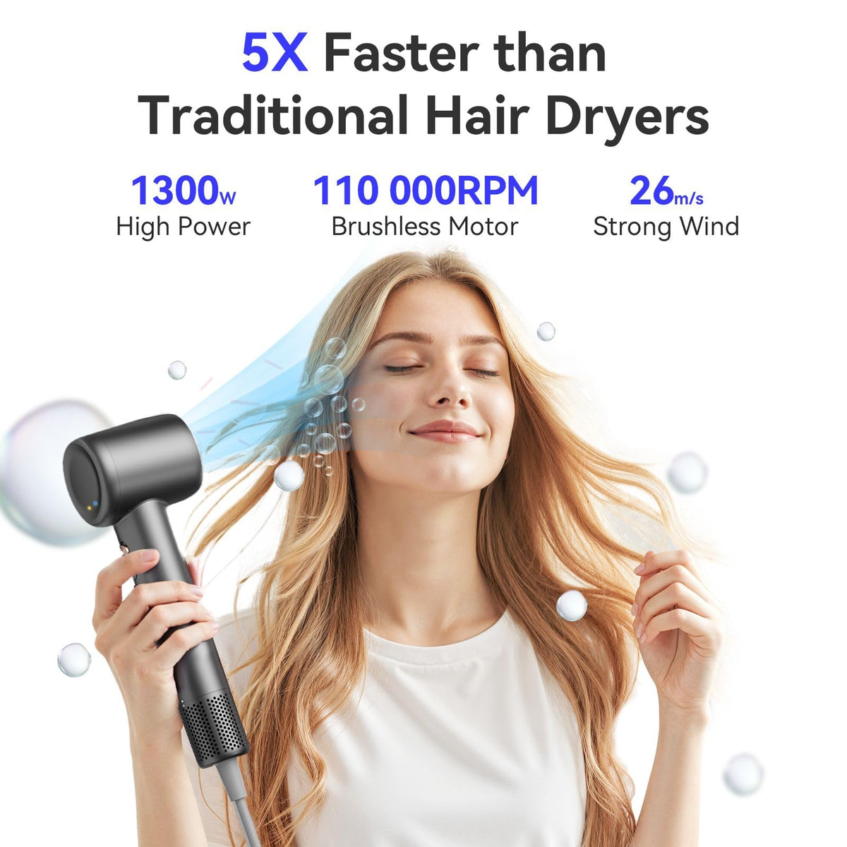 BeautiFlow ionic technology aids moisture and reduces static during drying
