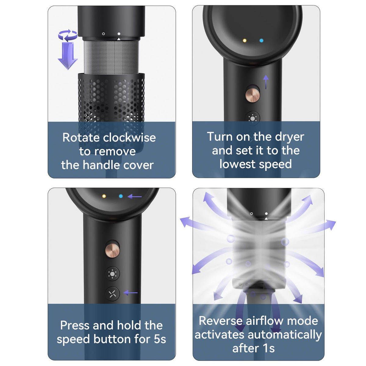 BeautiFlow low noise operation keeps drying peaceful at home