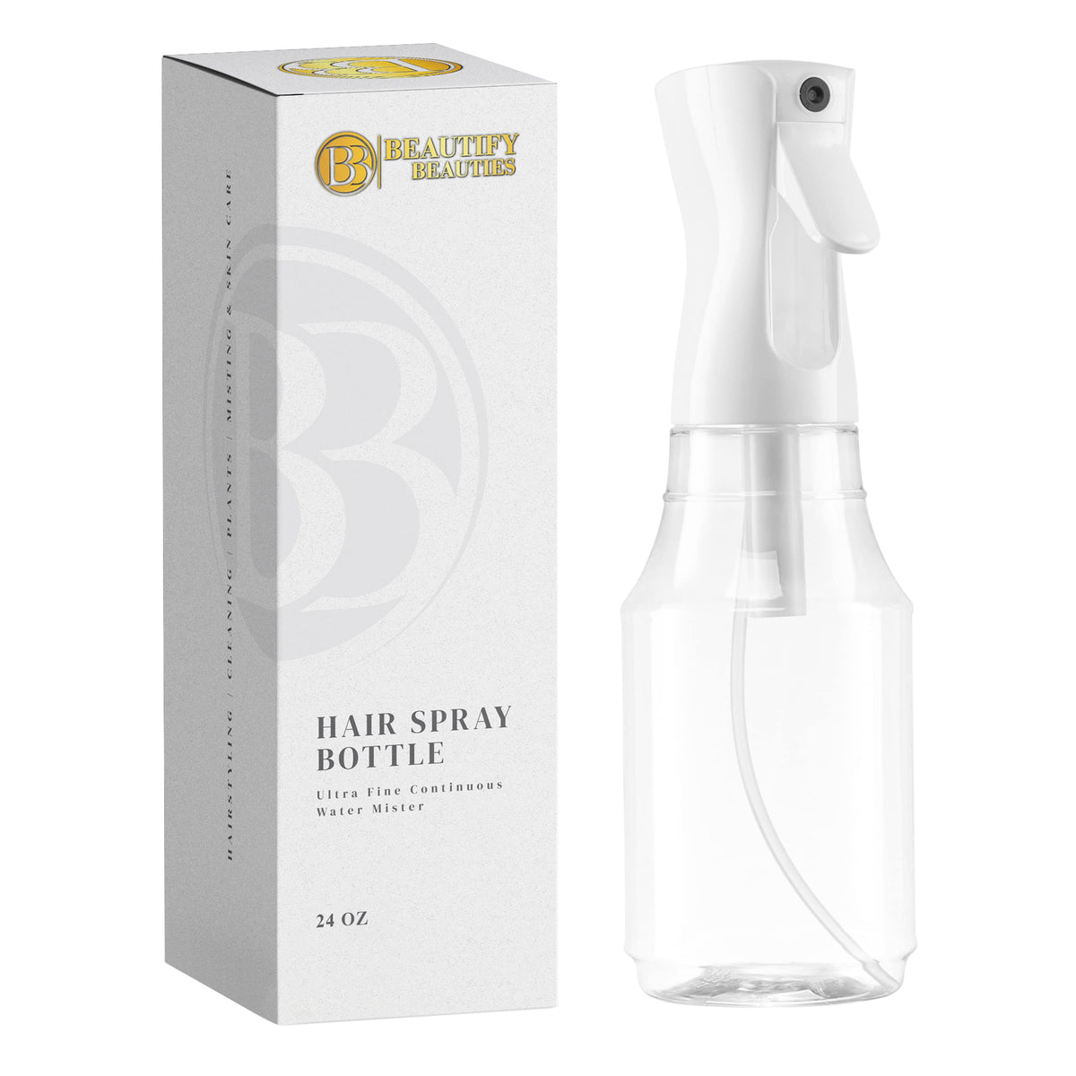 BeautifyBeauties Spray Bottle for Hair delivering an even mist for precise styling