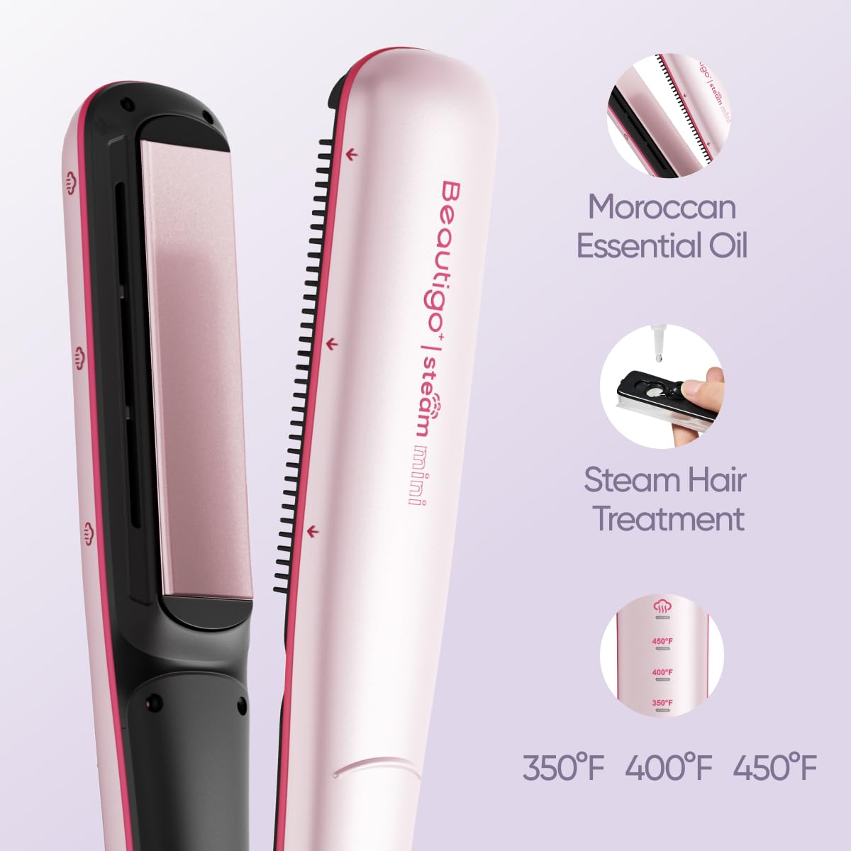 NTC heat technology enables fast, precise styling heat