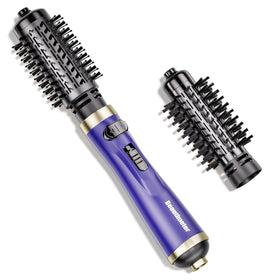 Beautimeter hair dryer brush with 360° rotation for smooth styling.