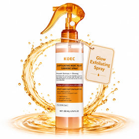Beautivana KOEC Peel Shot Keratin Spray bottle pour for smoother skin.