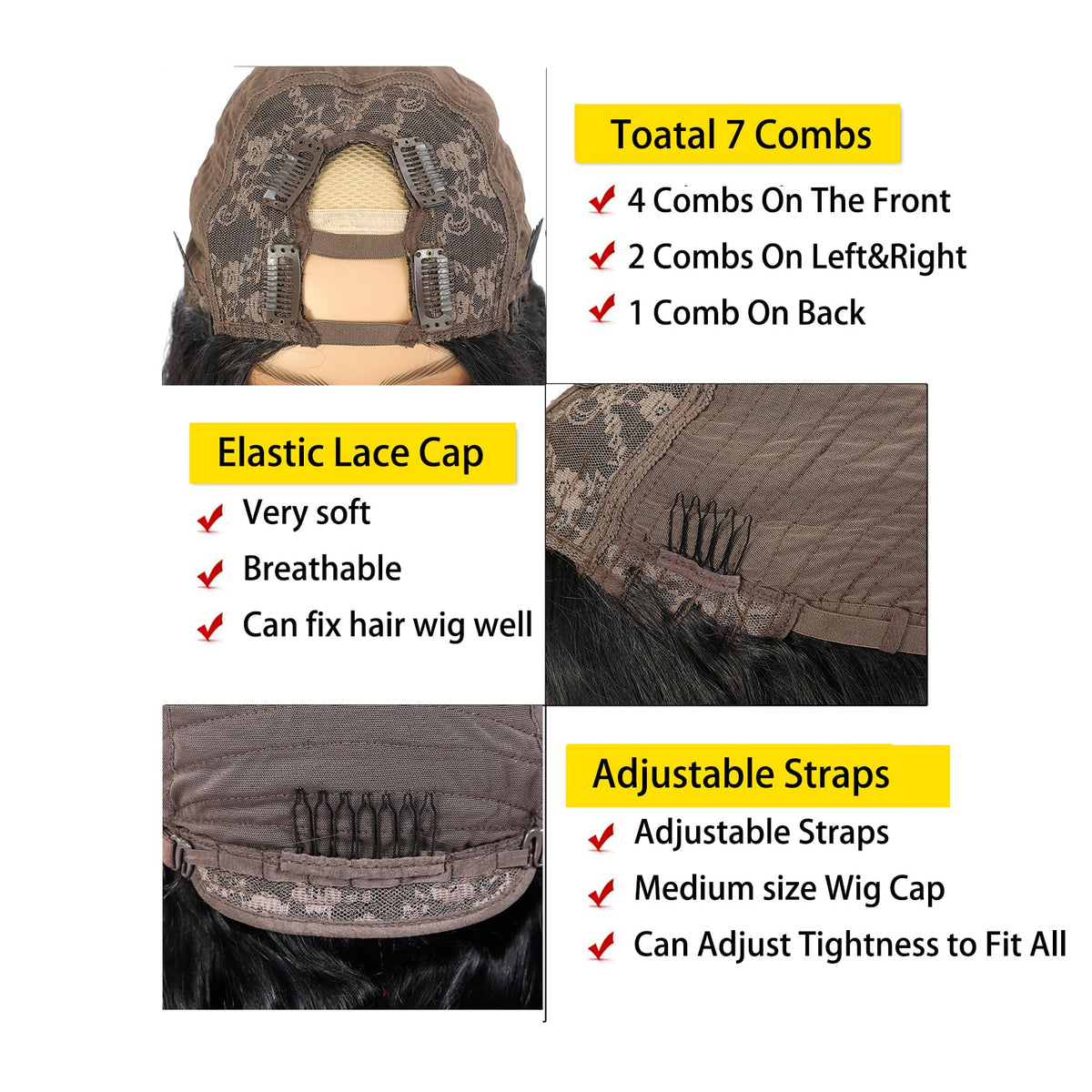Beautkol U Part wig Brazilian virgin hair offers versatile styling options.