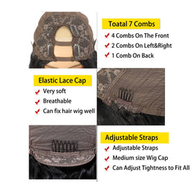 Beautkol U Part wig Brazilian virgin hair offers versatile styling options.