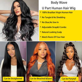Beautkol U Part wig glueless design enables easy, tool-free wear.