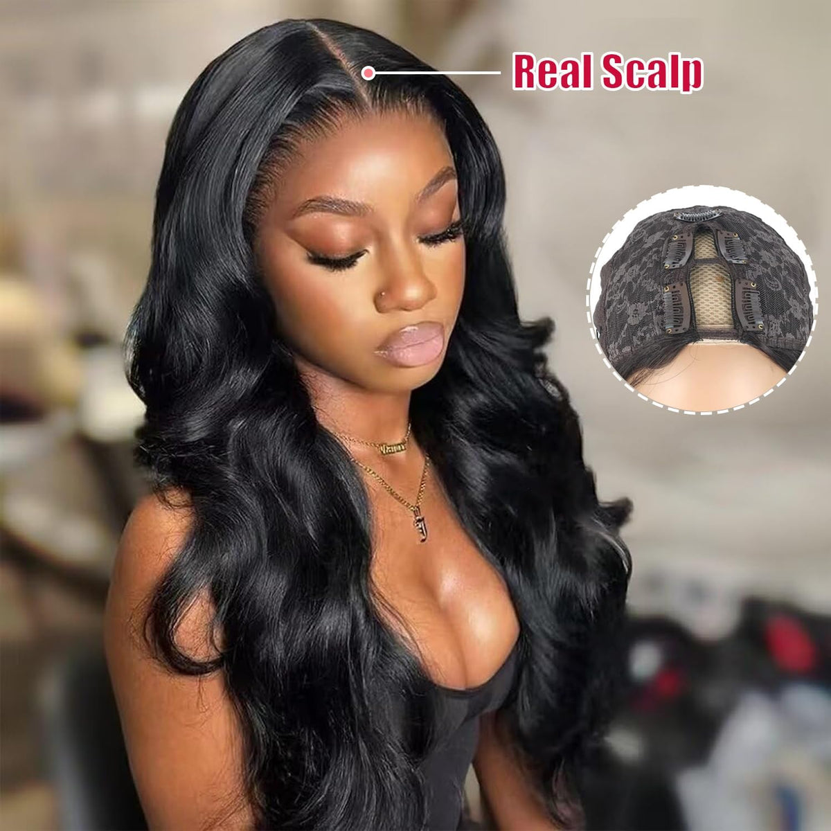Beautkol V Part Wig cap construction for comfortable daily wear