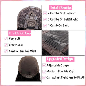 Beautkol V Part Wig clips and strap detail for secure glueless fit
