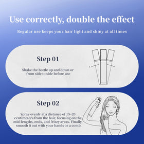 BEAUTNICE oil spray used as a heat protection layer before styling tools.