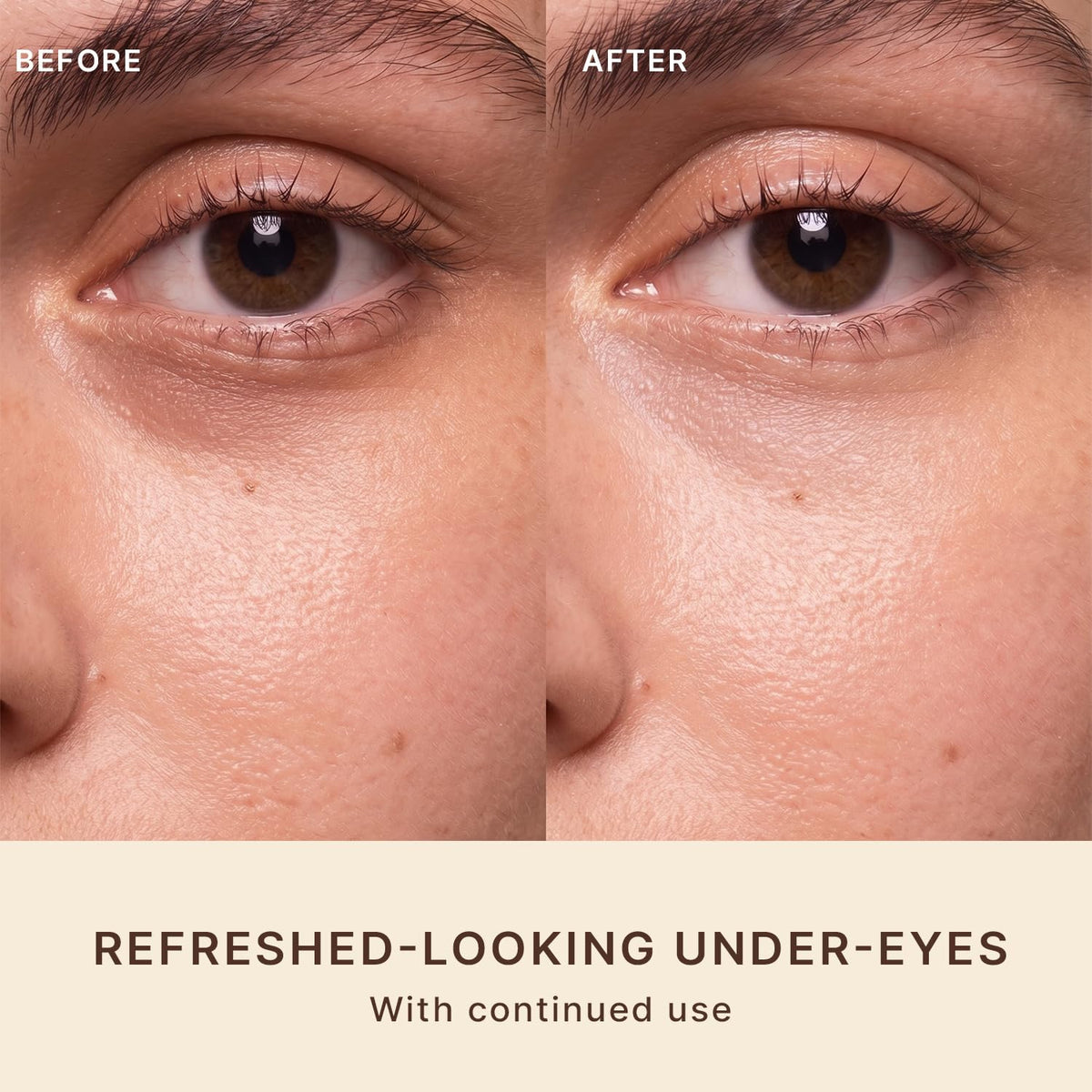 Beauty by Earth eye cream application showing soothing care for delicate eye skin