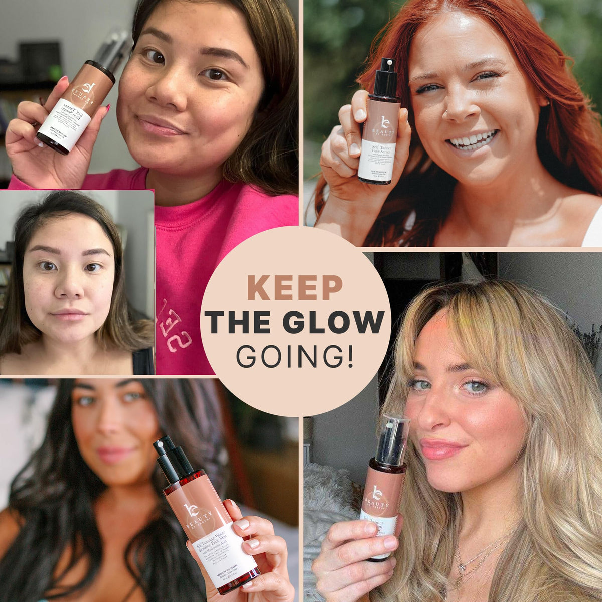 Glow on the skin after applying Beauty by Earth Face Tanner Serum.