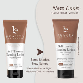 Beauty by Earth front-back self tanner applicator for uniform coverage.