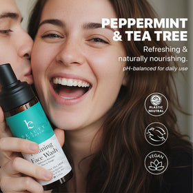 Beauty by Earth organic ingredients aloe vera label close-up with soothing botanicals.