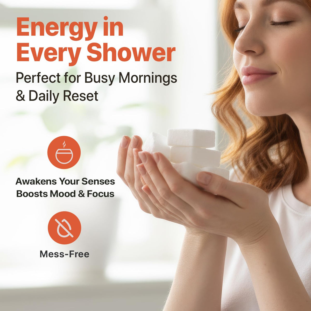 Beauty by Earth steam cloud rising from shower steamer in use.