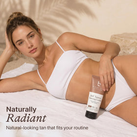 Beauty by Earth tanning kit box for a complete sunless tanning setup.