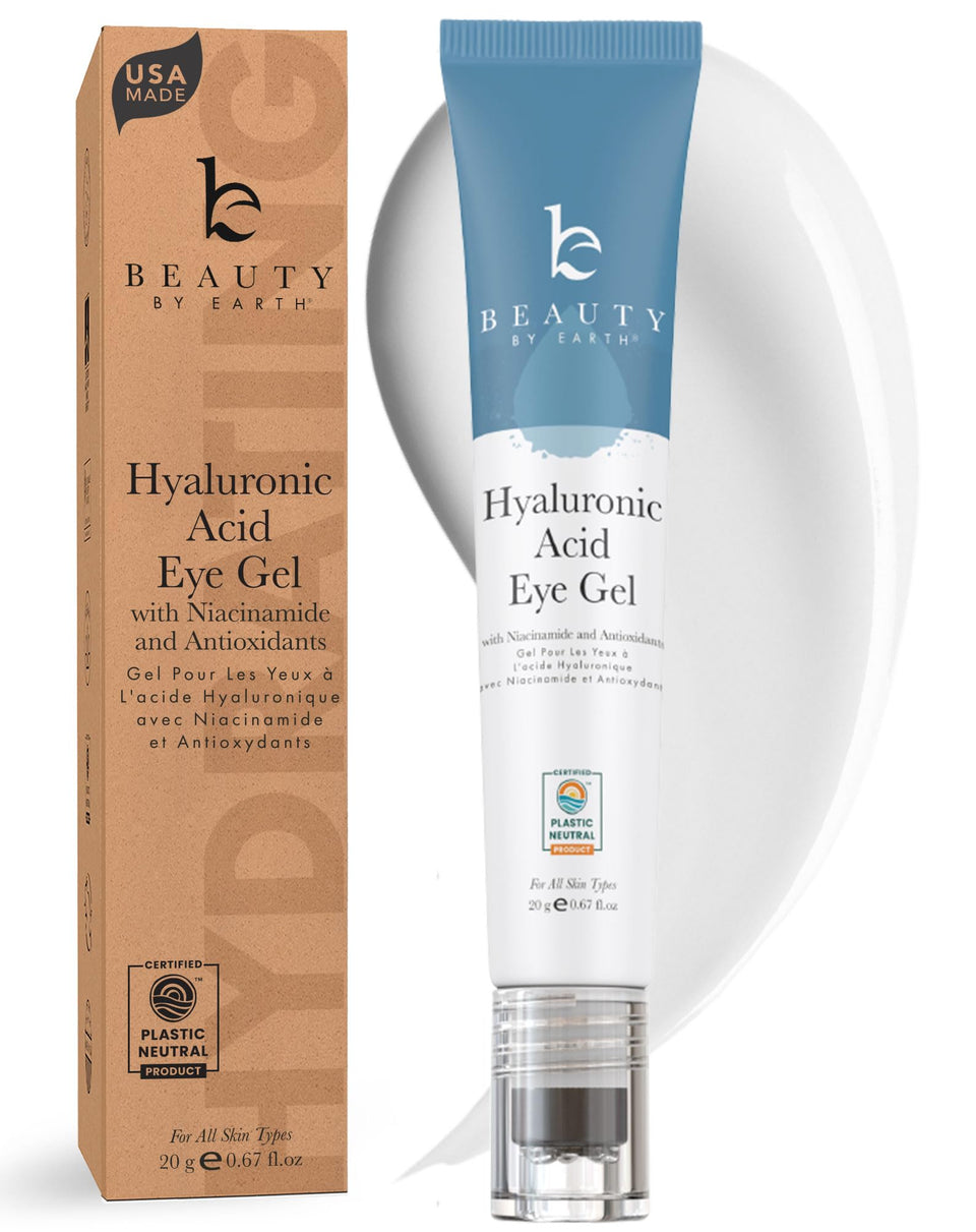 Beauty by Earth under-eye cream with cooling roll-on for refreshed eyes and reduced puffiness.