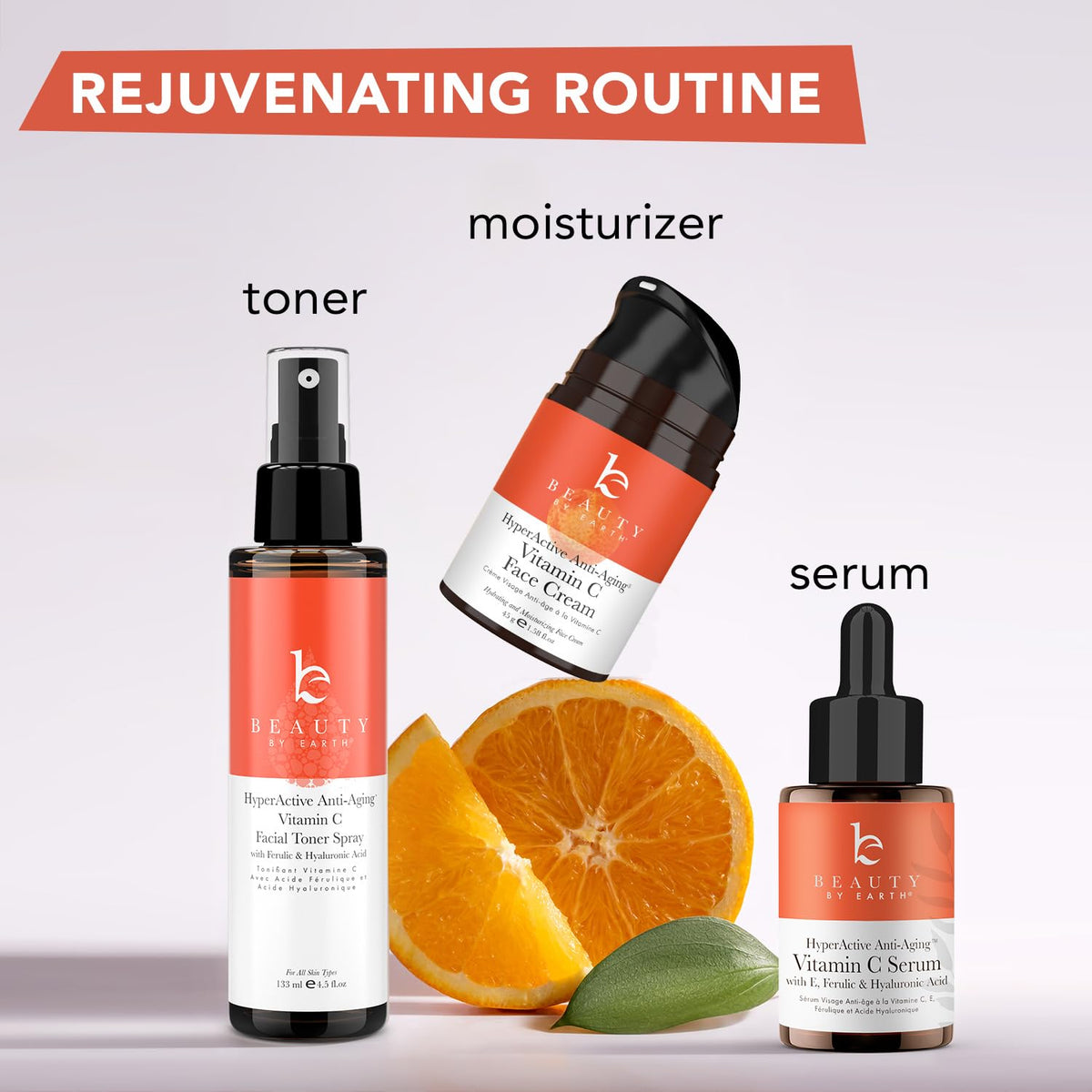 Beauty by Earth Vitamin C Face Cream ingredient scene hints antioxidants benefits