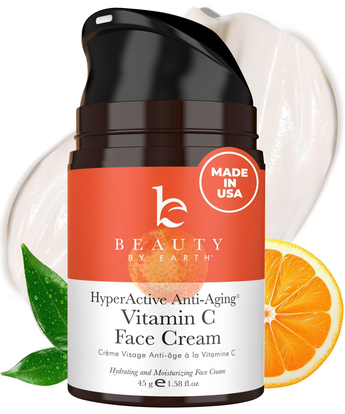 Beauty by Earth Vitamin C Face Cream jar close-up for a radiant complexion