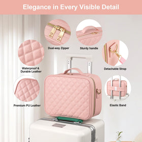 Beauty Case adjustable dividers inside keep brushes and palettes neatly organized