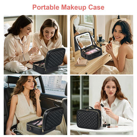 BEAUTY CASE includes accessories for convenient setup during trips.