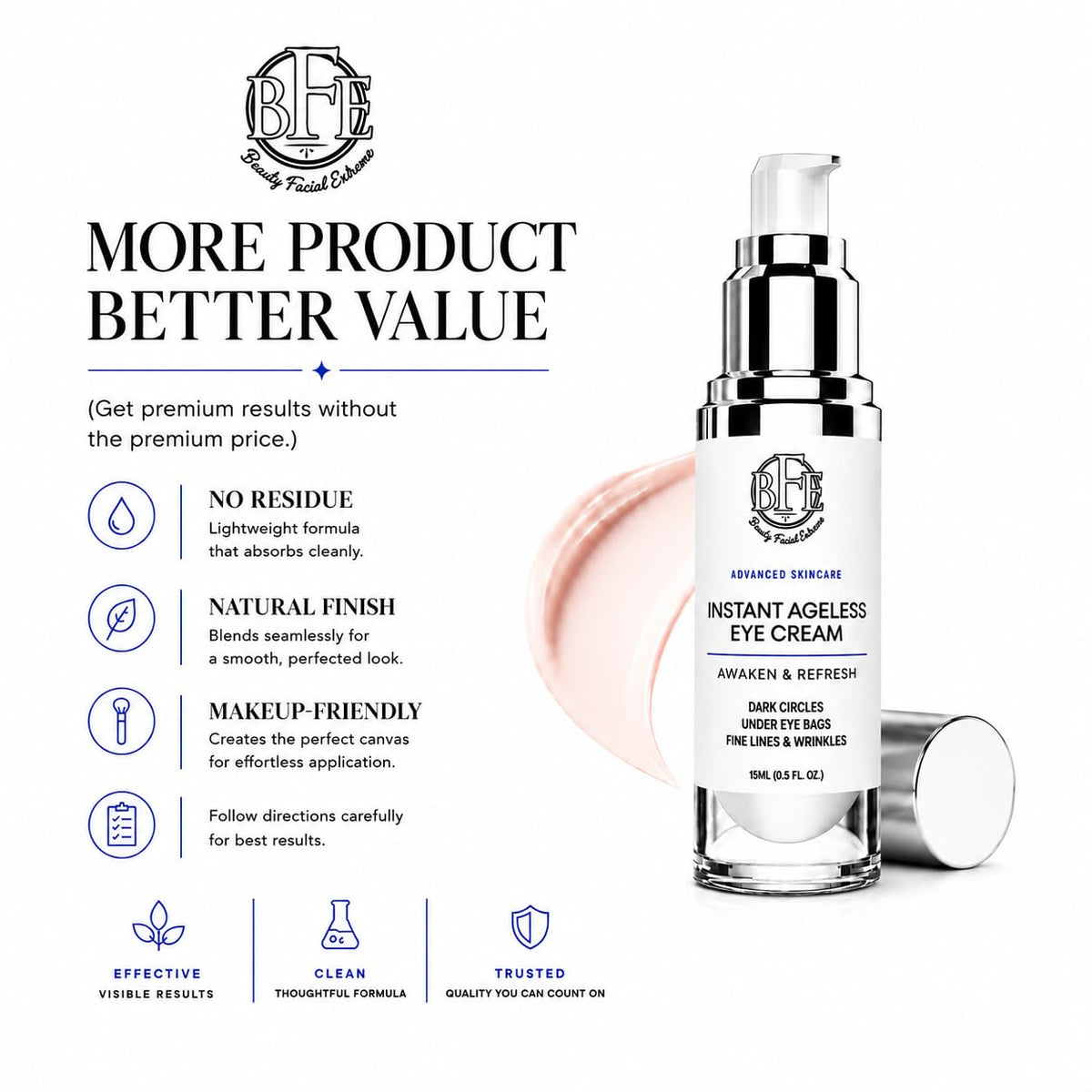 Beauty Facial Extreme lightweight texture on skin for quick absorption