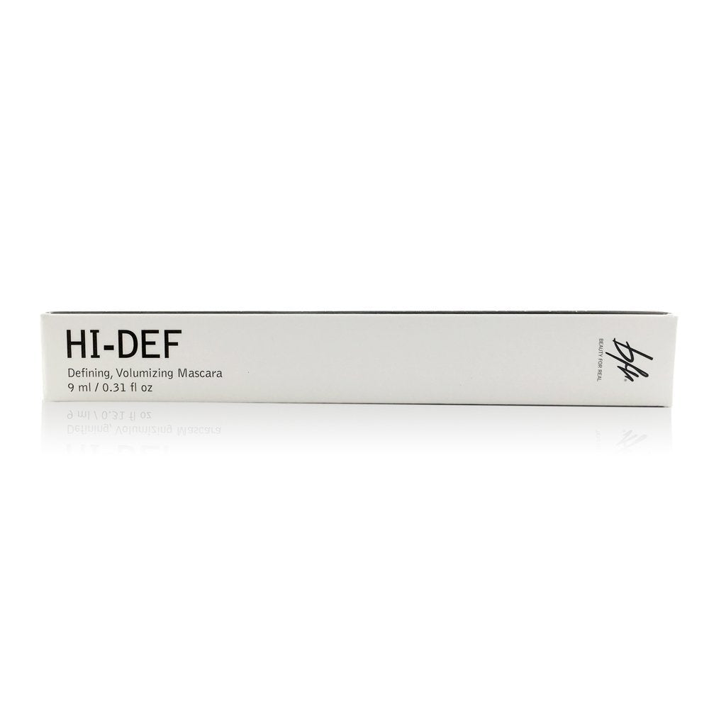 Beauty For Real Hi-Def Mascara Just Black after-application closeup shows lifted curl and volume