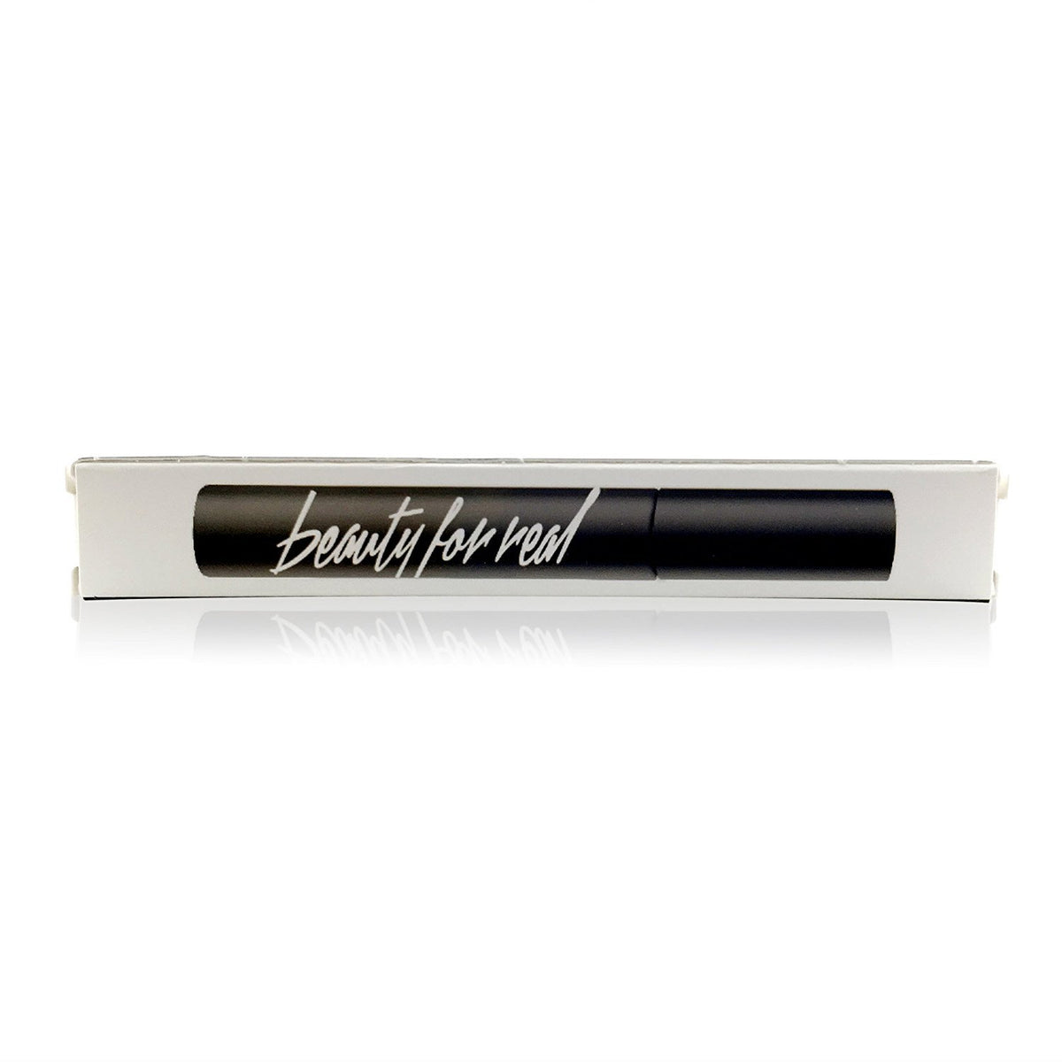 Beauty For Real Hi-Def Mascara Just Black open-tube shot highlights fragrance-free formula