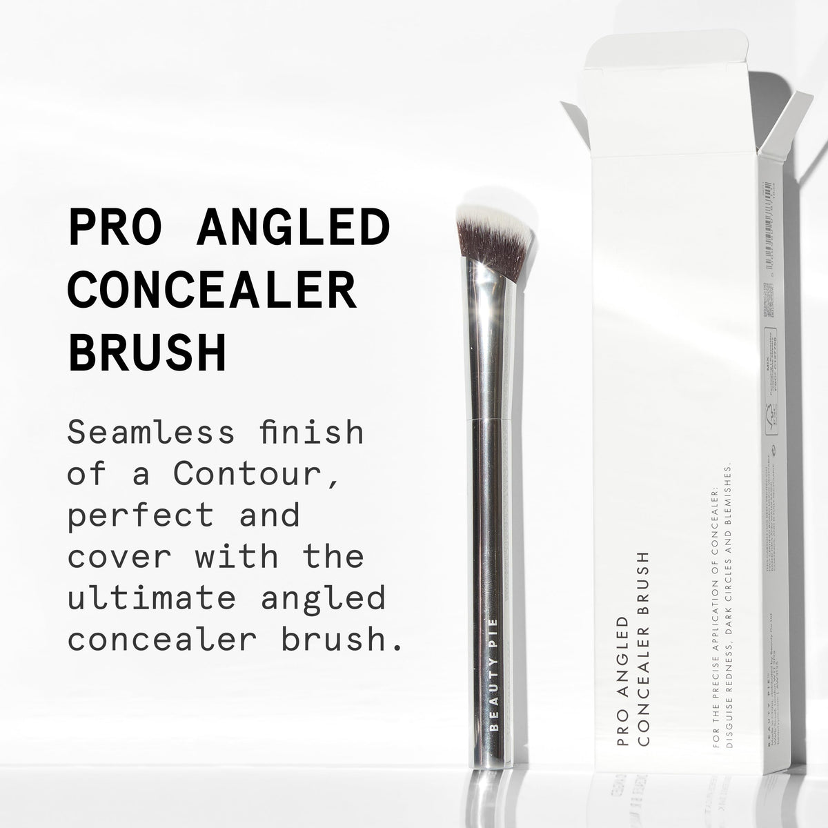 Beauty Pie Pro Angled Concealer Brush defines brows and blends for a polished look.