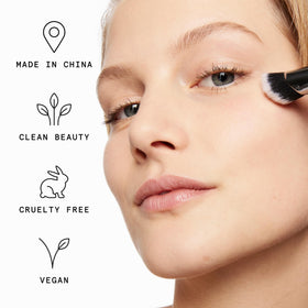 Beauty Pie Pro Angled Concealer Brush doubles as a foundation and concealer blending tool.