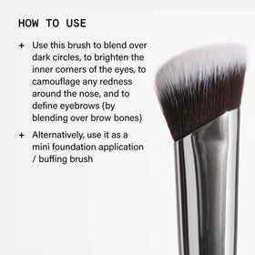 Beauty Pie Pro Angled Concealer Brush blends around the nose to diffuse redness.