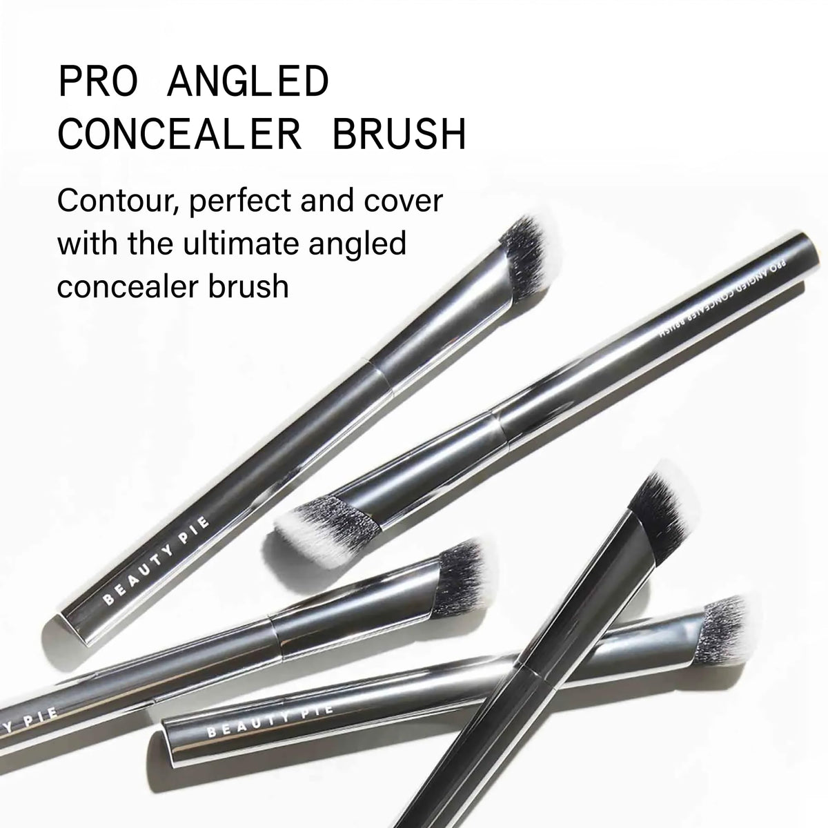 Beauty Pie Pro Angled Concealer Brush enables precise under-eye coverage with targeted blending.