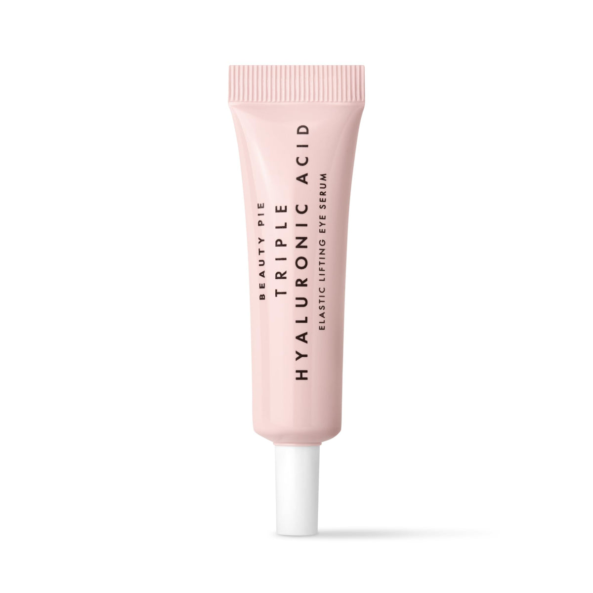 Beauty Pie Triple Hyaluronic Acid Eye Serum bottle shows lightweight hydration for delicate eye skin