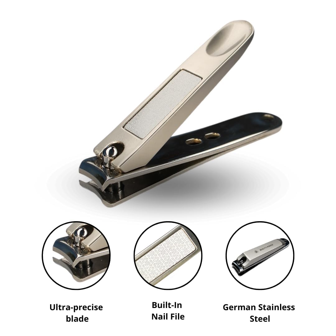 Beauty Power anti-splash nail clippers keeps clippings contained