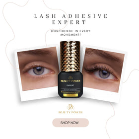 Beauty Power Expert adhesive dispensing nozzle shows controlled application for efficient work.
