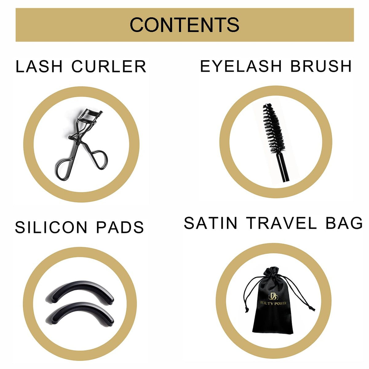 Beauty Power Eyelash Curler ergonomic grip angled handle for comfortable daily use