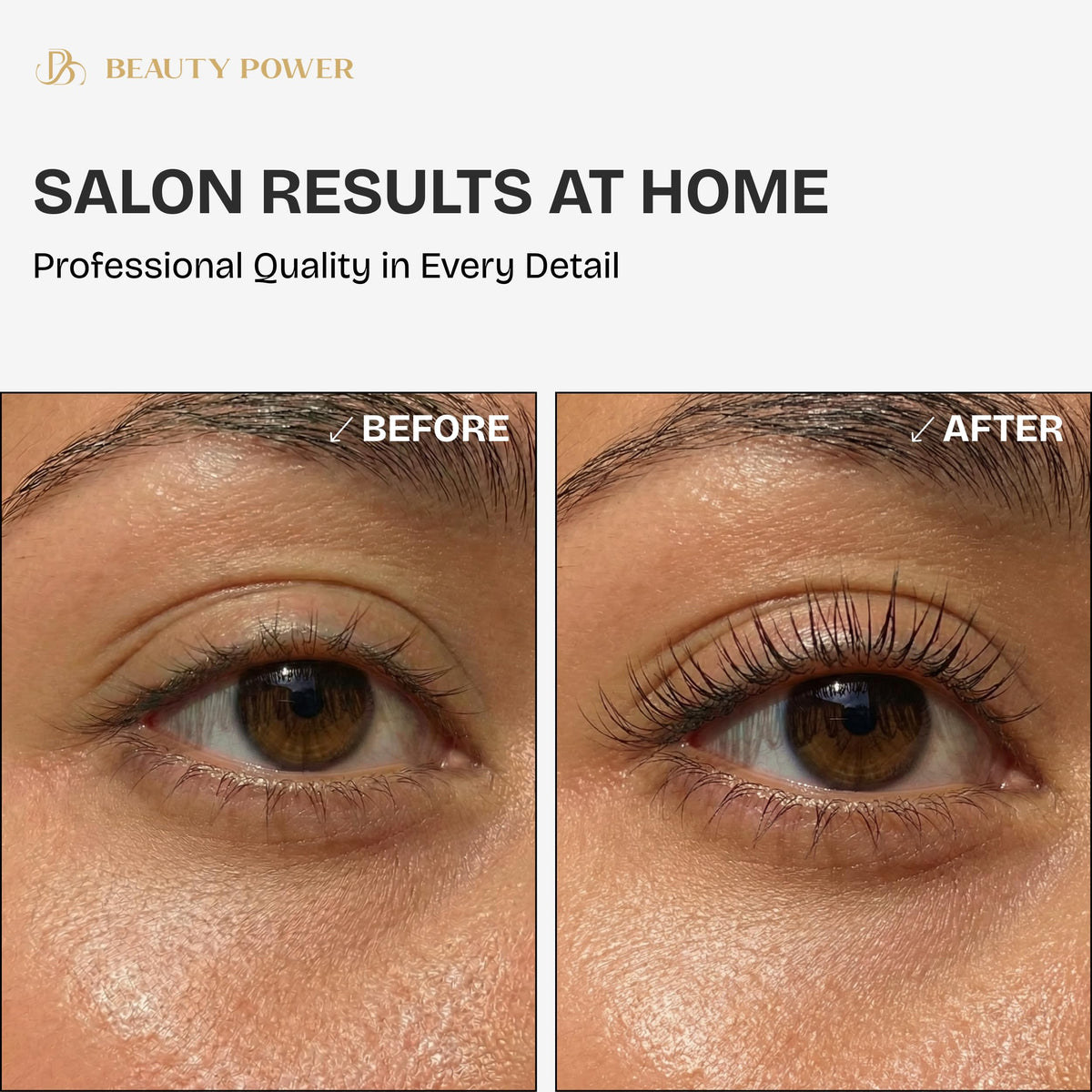 Beauty Power Eyelash Curler metal body close-up emphasizing durability and precise alignment