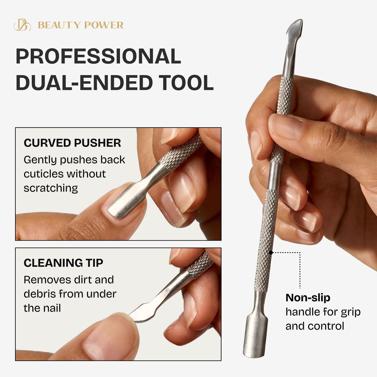 Beauty Power nail care kit compact case with tools visible.