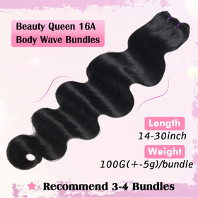Beauty Queen 20-inch bundles laid flat to show true length.