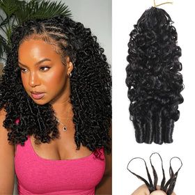 Beauty Queen Burmese Curly Crochet 22in bundle blends naturally with your hair.