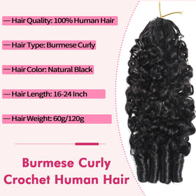 Beauty Queen Burmese Curly Crochet Hair durable and reusable with proper care and gentle handling