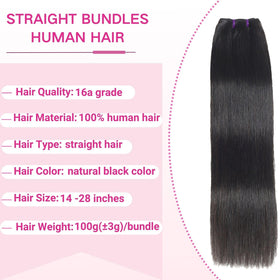 Beauty Queen natural black color bundles offer versatile styling options.