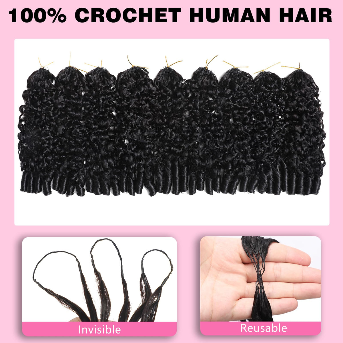 Beauty Queen pre-separated strands simplify quick, salon-like installation.