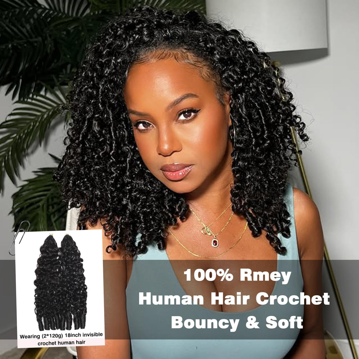 Beauty Queen spiral-curly ends add natural bounce and texture.