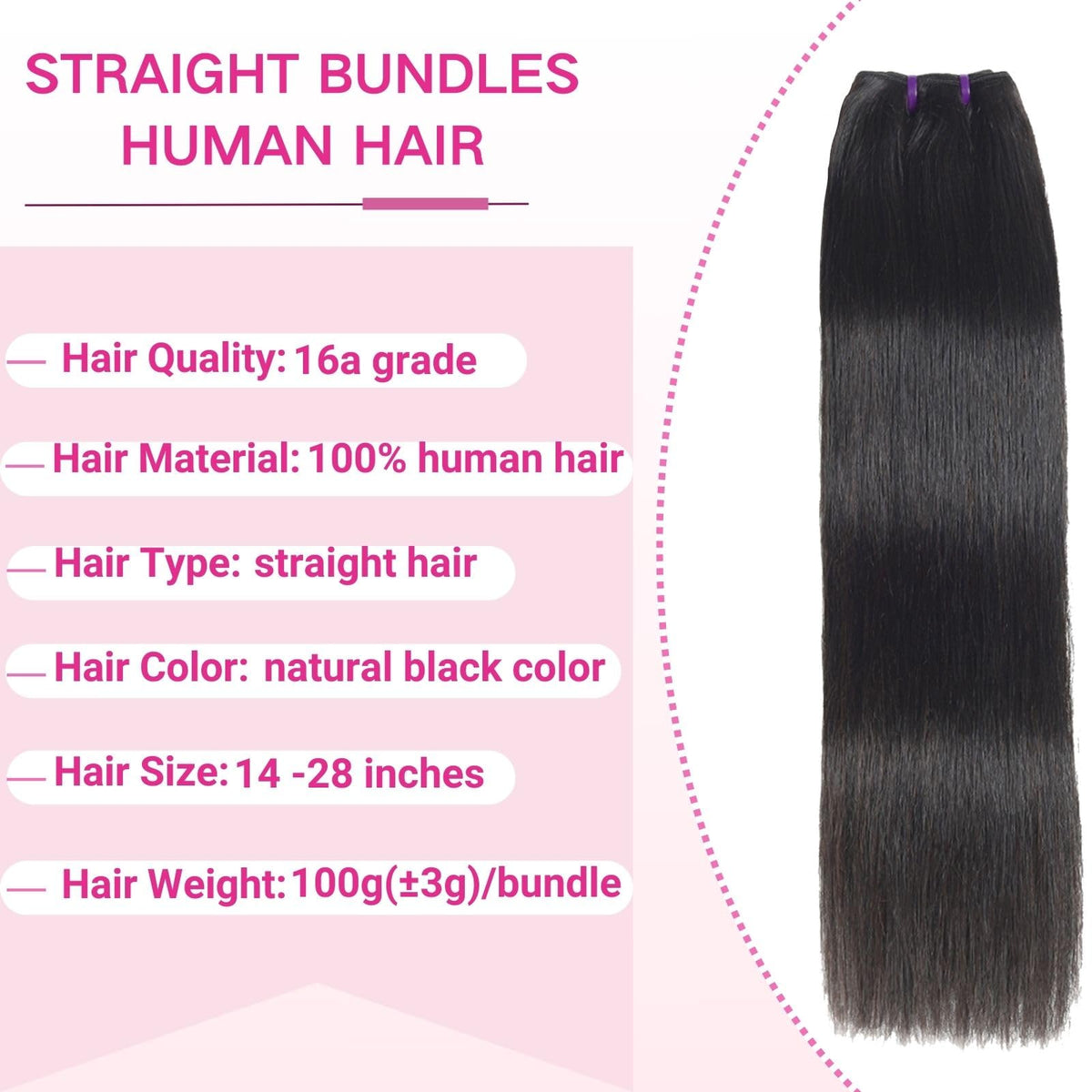 Beauty Queen virgin hair extensions three-bundle set ready for quick weave.