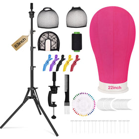 Beauty Star 63inch wig stand tripod with head for precise wig making.