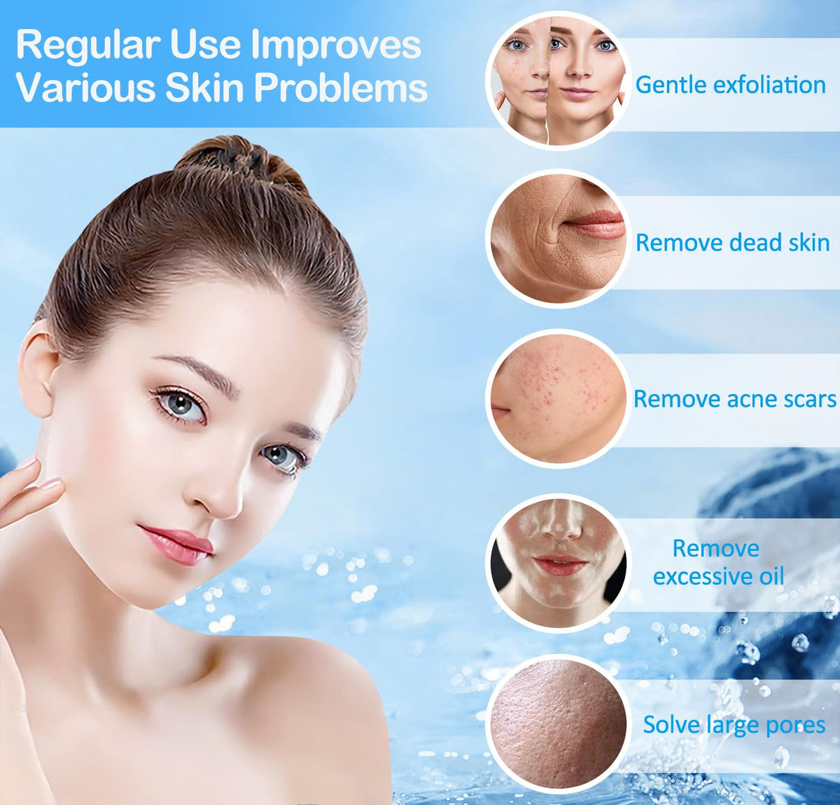 Beauty Star facial and neck area usage for versatile skincare.