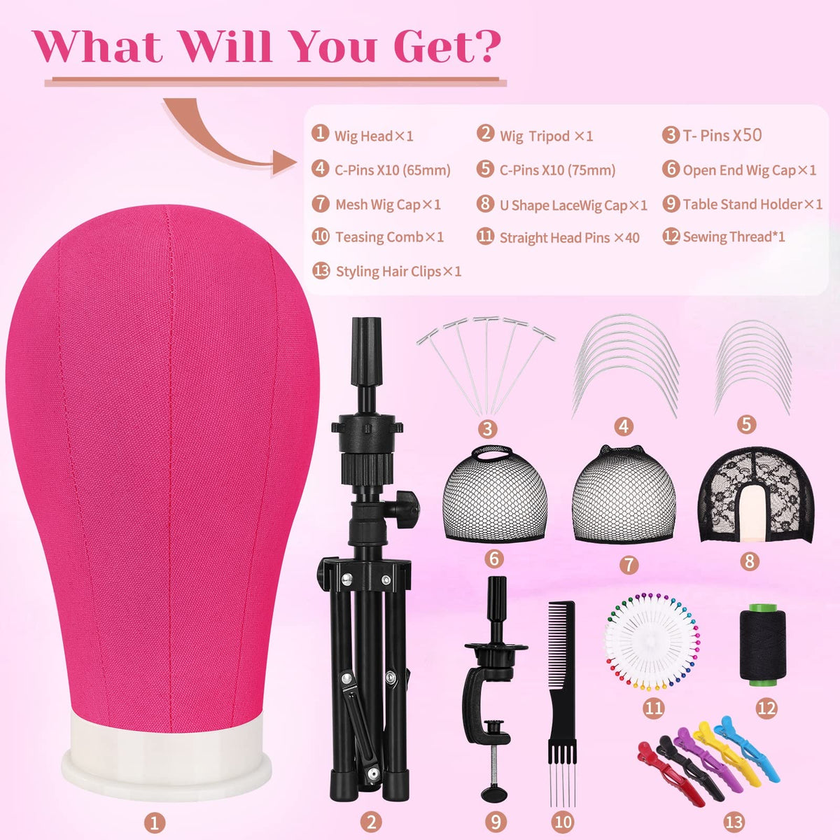 Beauty Star styling clips and teasing comb for shaping and finishing.